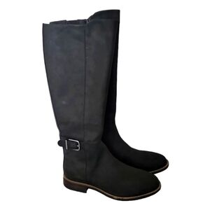 Clarks Women's Black Leather Camzin Branch Knee High Boots Size 5 NWOT